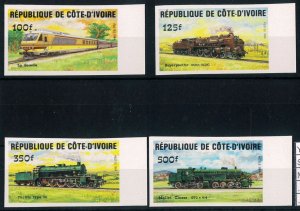 P3119 - IVORY COAST YVERT 695/8, IMPERF, BORDER OF THE SHEET. MNH-