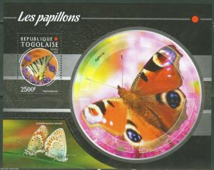 TOGO 2015  BUTTERFLIES  SOUVENIR SHEET  MINT NEVER HINGED