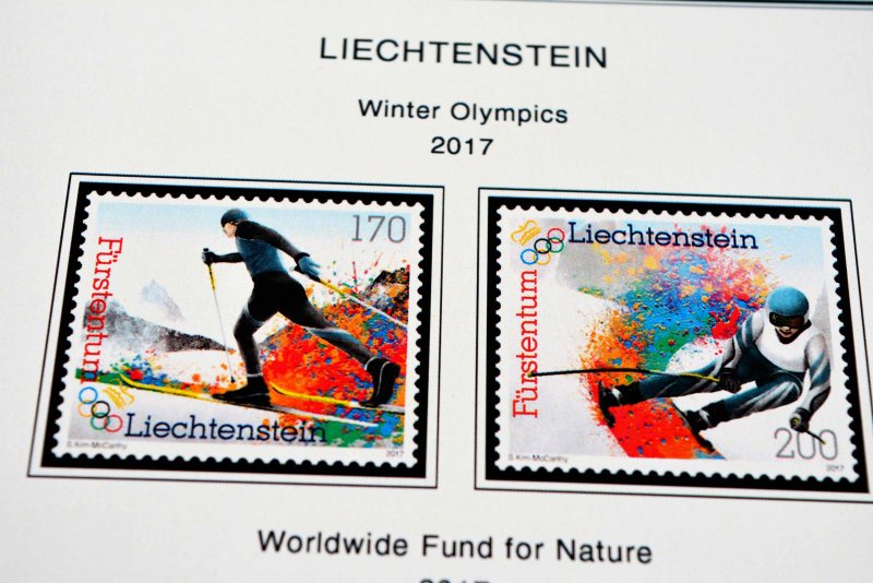 COLOR PRINTED LIECHTENSTEIN 2011-2020 STAMP ALBUM PAGES (66 illustrated pages)