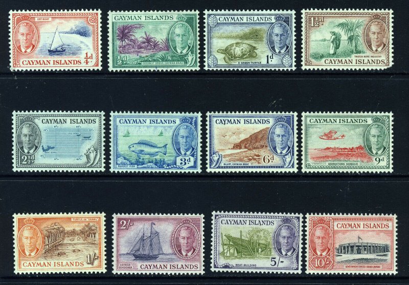 CAYMAN ISLANDS KG VI 1950 The Pictorial Set (ex. 2d.) SG 135 to SG 147  MINT