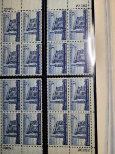 US 1074, MNH, matched plate blocks
