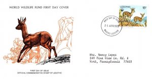 Worldwide First Day Cover, World Life Fund, Lesotho