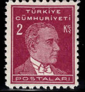 TURKEY Scott 1019 MH* stamp from 1950 -1951 set