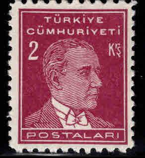 TURKEY Scott 1019 MH* stamp from 1950 -1951 set