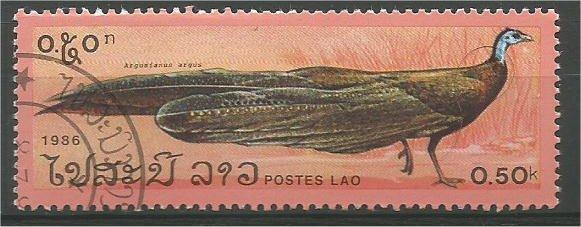 LAOS, 1986, CTO 50c, Pheasants, Scott 715