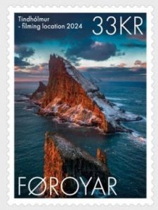 Faroe Islands Denmark 2024 Filming Location II Tindhólmur stamp MNH