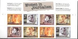 US #3665-68  Header PB of 8. Women in Journalism