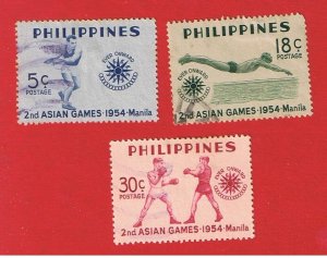 Philippines #610-612   VF used    Asian Games   Free S/H