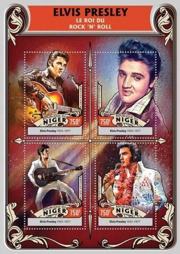 Elvis Presley Music Cinema Hollywood Niger MNH stamp set