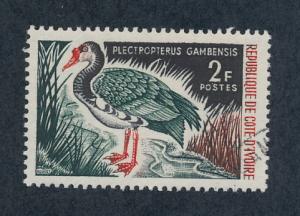    Ivory Coast 1965 Scott 232 CTO - 2fr, Birds, goose