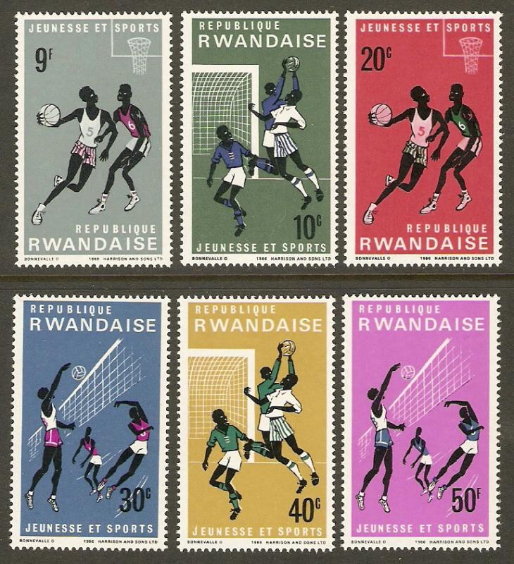 Rwanda #164-9 NH Youth Sports Program