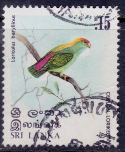 Sri Lanka, 1979, Fauna, Lorikeet Bird, .15r, sc#565, used**