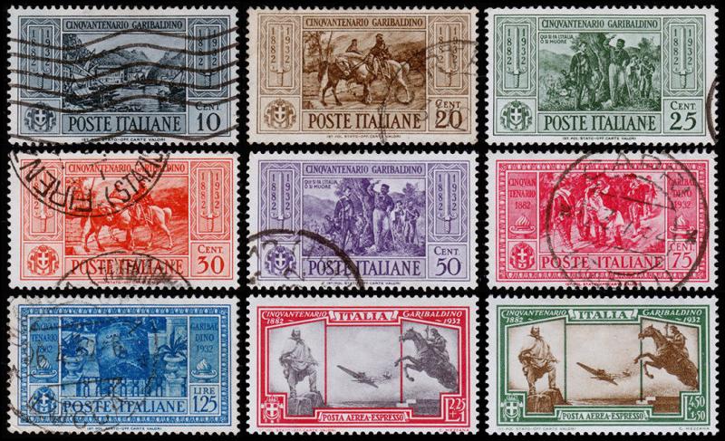 Italy Scott 280-286, CE1-CE2 (1932) Used/Mint H/NH F-VF, CV $76.75 B