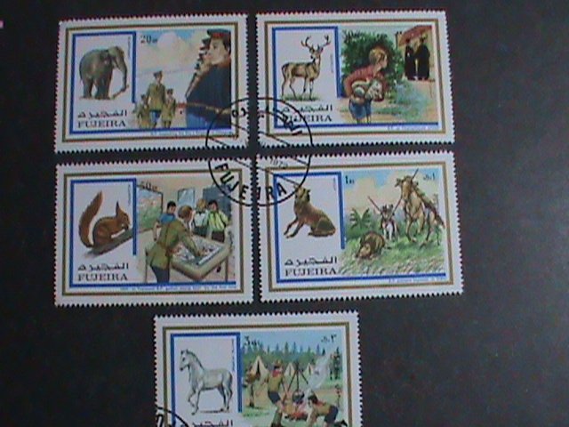 FUJEIRA STAMP-1972-LOVELY ANIMALS CTO STAMP  SET WITH ORIGINAL GUM. RARE