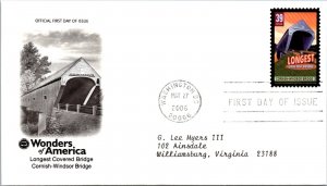 FDC 2006 SC #4072a Cornish Windsor Bridge - Washington DC - Single - J952