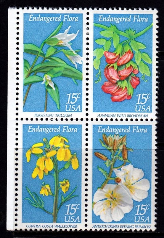 United States 1979 Endangered Flora Complete Mint MNH Set Block SC 1786a