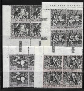 San Marino 1968 Art, Battle of San Romano 1432,,Blocks Sc # 688-691 VF MNH**