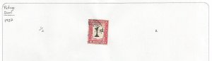 SOUTH AFRICA ; BRITISH - 1927 - Postage Due - Perf 1 Stamp - Light Hinged