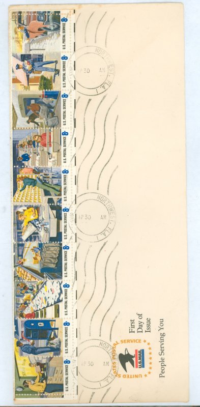 US 1498a 1973 Postal Service Employers issue FDC, a few tape marks on back