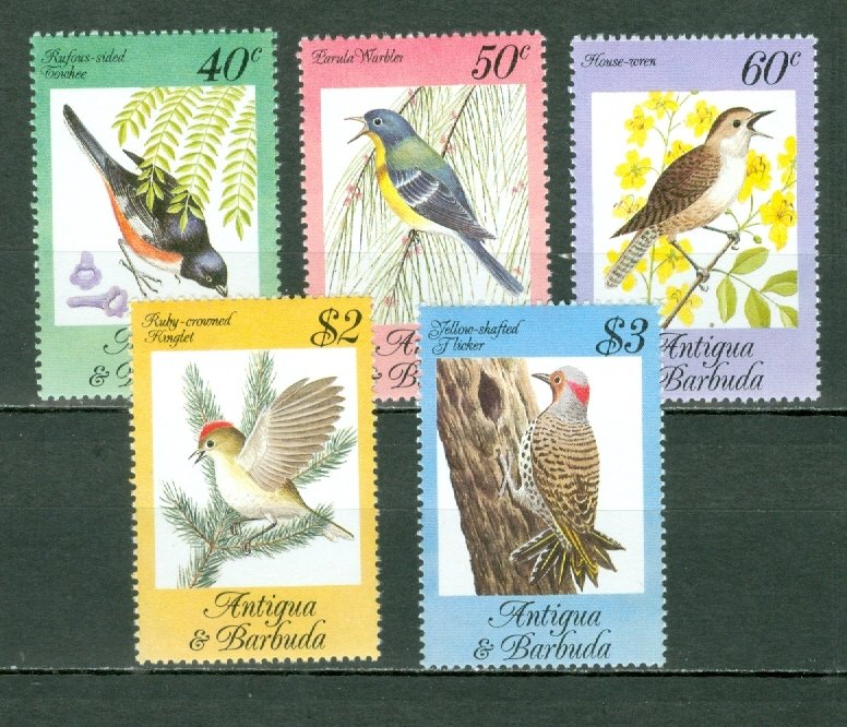 ANTIGUA 1984  BIRDS #773-777 SET  MNH...$9.15