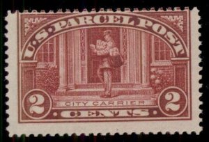 US #Q2a 2¢ Parcel Post LAKE Rare shade, og, LH, Fine, Miller certificate