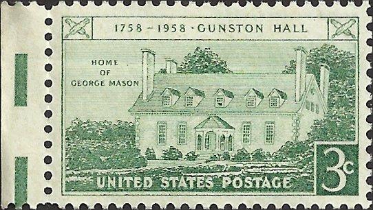 # 1108 MINT NEVER HINGED GUNSTON HALL VIRGINIA