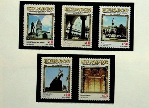 ECUADOR Sc 864-8 NH ISSUE OF 1972 - CHURCHES