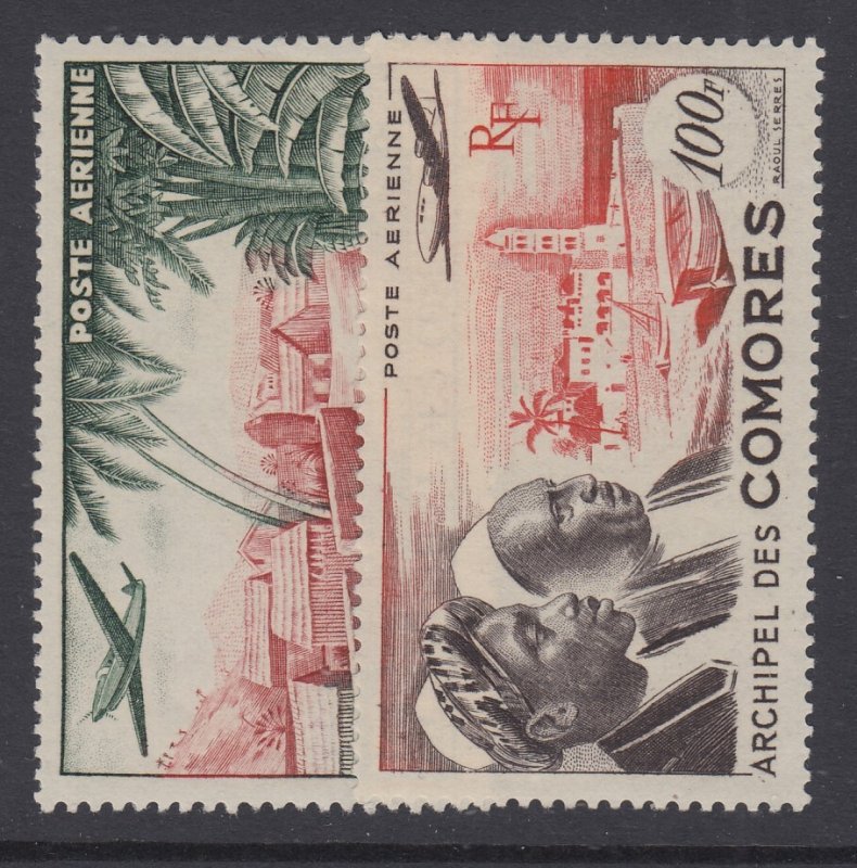 Comoro Islands, Scott C1-C2 (Yvert PA1-PA2), MLH