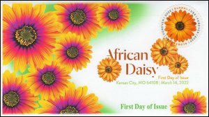 22-049, 2022, African Daisy, First Day Cover, Digital Color Postmark, Global