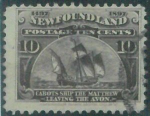 88345 - CANADA: Newfoundland - STAMP: Stanley Gibbons #  73  - FINE USED - Boats