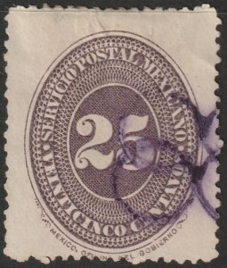 Mexico 1890 Sc 183 used 8 cancel hinge thins