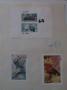 STAFFA-SCOTLAND-BIRDS-ORIGINAL STAMP DESIGNER SOLE PAGE NO.64-VF-SHEET+S/S