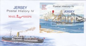 Jersey 2010 Postal History Miniature Sheet on official FDC