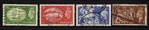 Great Britain-1951-SC 286-289-Used-Cmplt set-St George