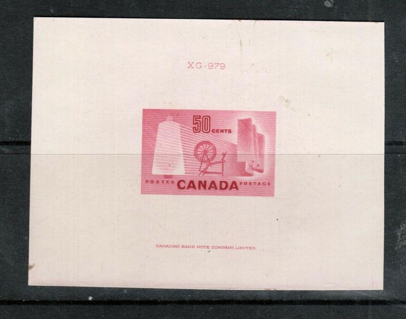 Canada #334DP Extra Fine Die Proof In Carmine Rose With CBN Inscription