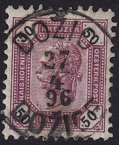 Austria - 1891 - Scott #69 - used - DOZIC DOZICE pmk Czech Republic