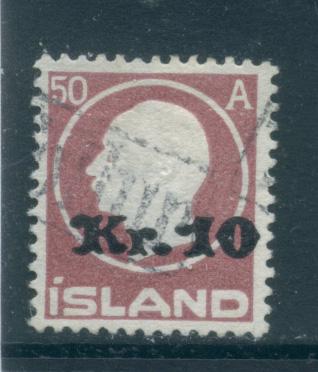 Iceland 140 used (Facit 122) TOLLUR cancel