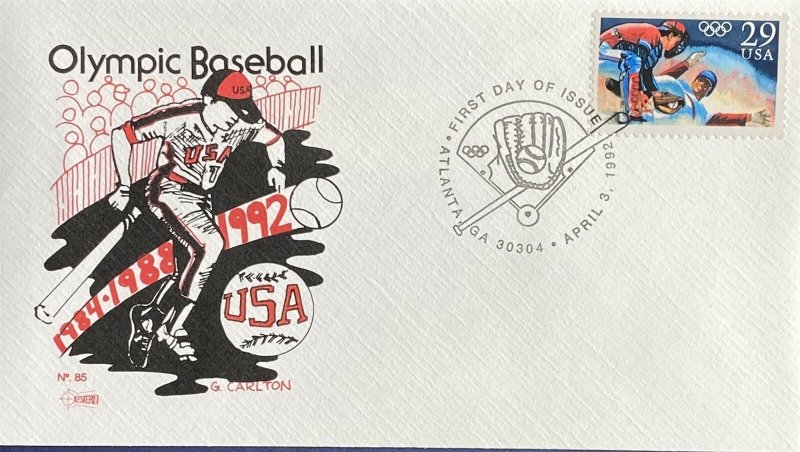 Carton 2619 Olympic Baseball USA 1984 1988 1992