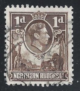 Northern Rhodesia #27 1p King George VI