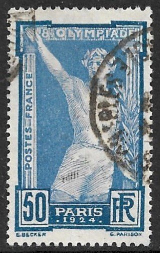 FRANCE 1924 50c PARIS OLYMPICS Issue Sc 293 VFU