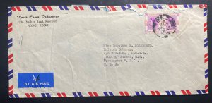 1959 Kowloon Hong Kong Airmail cover To British Embassy Washington DC USA