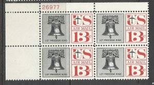 C62  13c Pl# Block MNH VF Centering