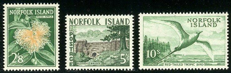 HALF-CAT BRITISH SALE: NORFOLK #29-41 Mint NH