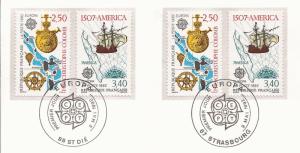 1992 France - FD Card Sc 2287-2788 - Discovery of America 500th anniv