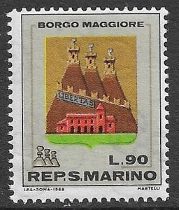 SAN MARINO 1968 90L Coat of Arms Issue Sc 684 MNH