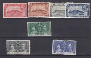 Gibraltar KGV/KGVI 1931/37 Rock p14/Coronation SG110/113 MLH  BP8451