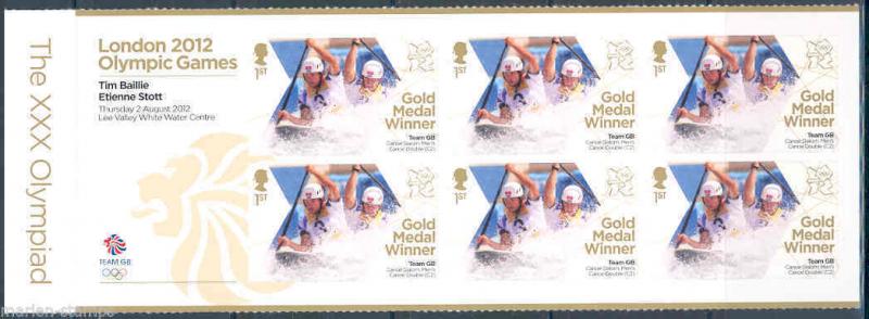 GREAT BRITAIN  2012   GOLD MEDAL WINNERS CANOE SLALOM LONDON  GAMES  S/S 