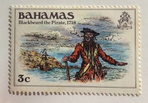 Bahamas 1980 Scott 465 used - 3c, Blackbeard the Pirate, 1718