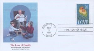 2537 52c LOVE FDC 1991 - Fleetwood