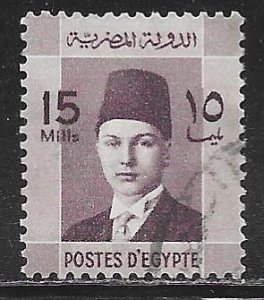Egypt 214: 15m King Farouk, used, VF